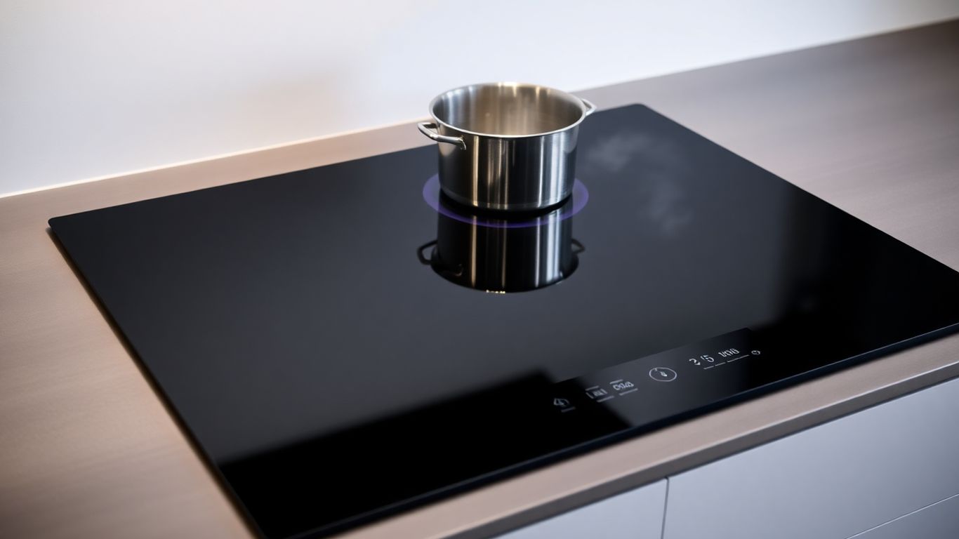 Modernes Induktionskochfeld in einer sauberen Küche