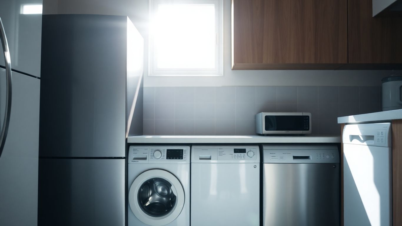 Energiesparende Haushaltsgeräte in einer Küche