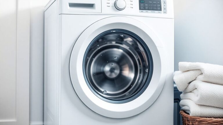 Waschmaschine mit Wassertropfen auf der Glastür.